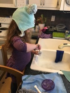 frugal activities for preschoolers bubbles in the sink