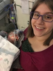 mama holding Edison