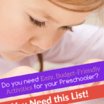 cheap and easy activities for preschoolers