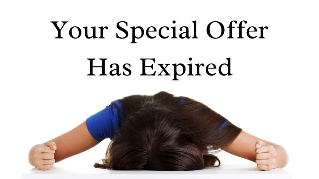 special offer expired
