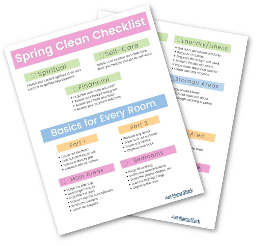 30 day cleaning challenge for spring with printable checklist