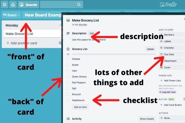 using the features in Trello for home management 