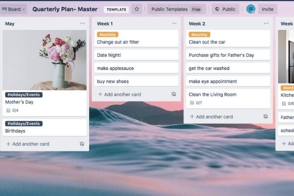 How to use Trello for personal life by planning your month