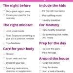 Mom Morning Routine Checklist Printable