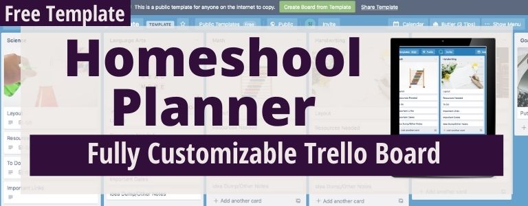 DIY homeschool planner for trello