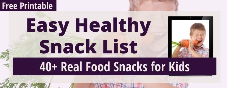 easy healthy snack list for kids