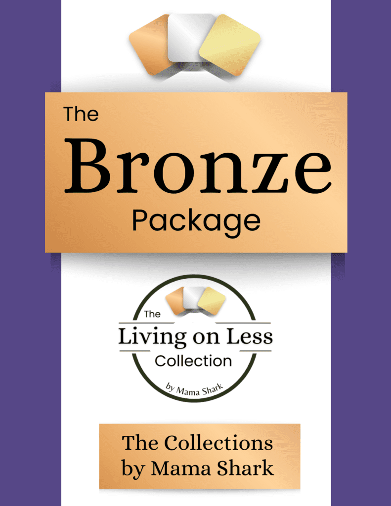 the bronze package of the living on less collection